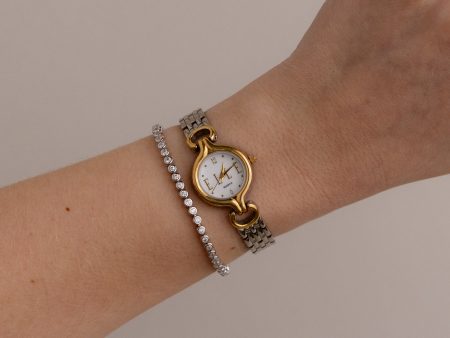 Vintage Elle Round Two Tone Watch Discount