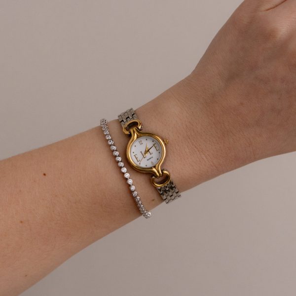 Vintage Elle Round Two Tone Watch Discount