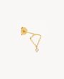 14k Solid Gold Dewdrop Diamond Stud Earring For Discount