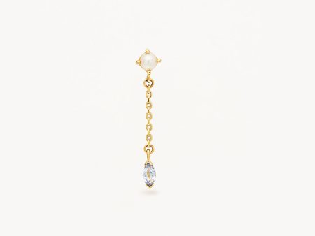 14k Solid Gold Into The Blue Chain Earring Online