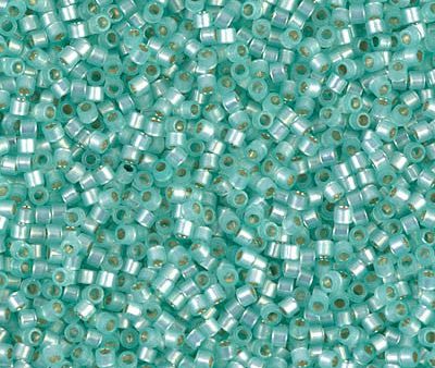 Miyuki Delica Bead 11 0 - DB0626 - Dyed Light Aqua Green Silver Lined Alabaster Hot on Sale