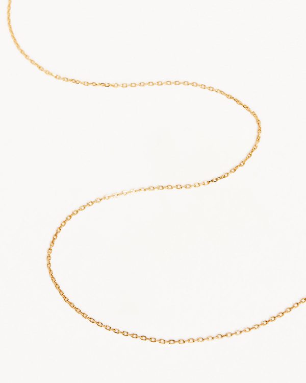 14k Solid Gold 18  Signature Chain Necklace Discount