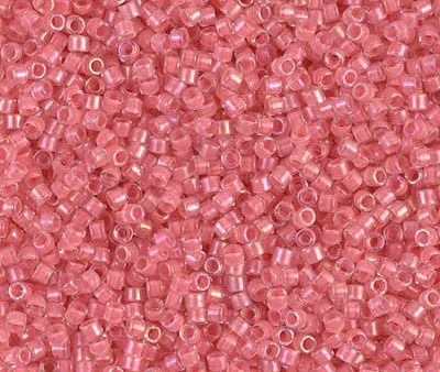 Miyuki Delica Bead 11 0 - DB0070 - Coral Lined Crystal Luster Sale