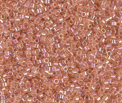 Miyuki Delica Bead 11 0 - DB0054 - Dark Peach Lined Crystal AB Discount