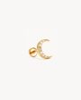 14k Solid Gold Evening Sky Diamond Cartilage Earring Cheap