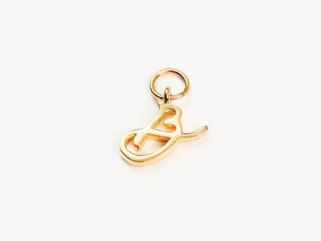 14k Solid Gold Love Letter Hoop Earring Charm Hot on Sale