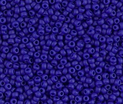 Miyuki 11 Round Seed Bead, 11-414F, Matte Opaque Cobalt Fashion