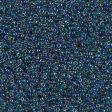 Miyuki 15 0 Round Seed Bead, 15-1826, Midnight Blue Lined Topaz AB Hot on Sale