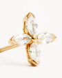 14k Solid Gold Blossom Lab-Grown Diamond Stud Earring Discount