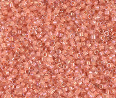 Miyuki Delica Bead 11 0 - DB0068 - Peach Lined Crystal Luster Online Sale