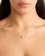 Sterling Silver Lotus Birthstone Necklace - December - Blue Topaz Online Sale