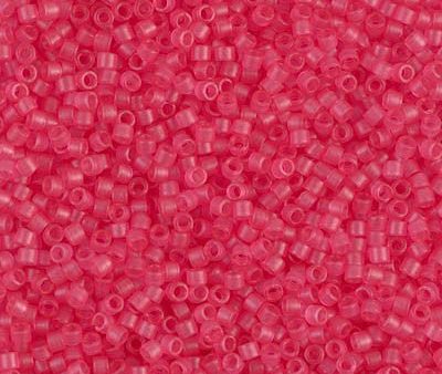 Miyuki Delica Bead 11 0 - DB0780 - Dyed Semi-Frosted Transparent Bubble Gum Pink Sale