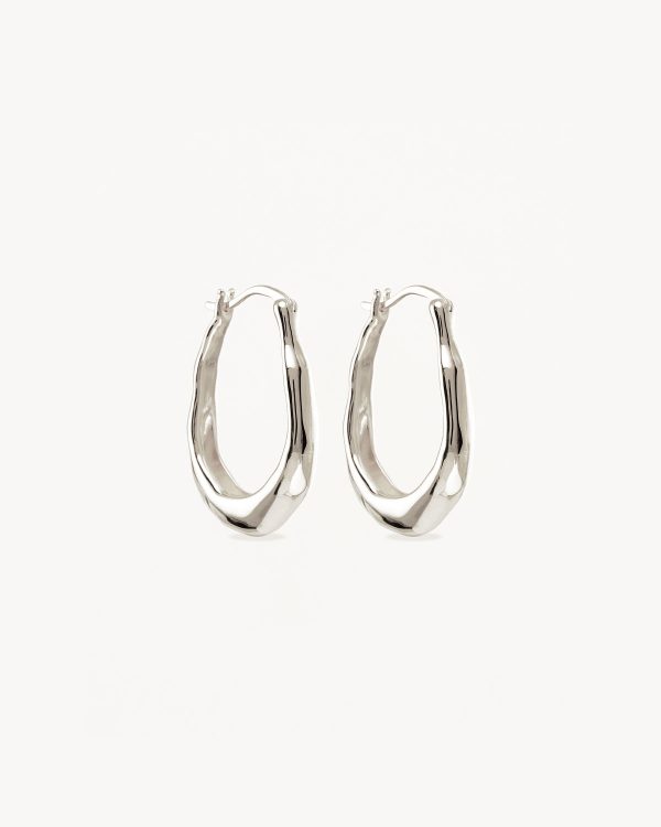 Sterling Silver Radiant Energy Large Hoops Online