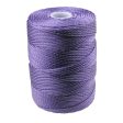 C-LON Bead Cord, Medium Purple - 0.5mm, 92 Yard Spool on Sale