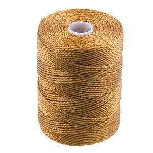 C-LON Bead Cord, Gold - 0.5mm, 92 Yard Spool Supply