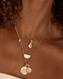 18k Gold Vermeil Lotus Birthstone Necklace - November - Citrine Cheap