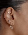 14k Solid Gold Blossom Lab-Grown Diamond Stud Earring Discount