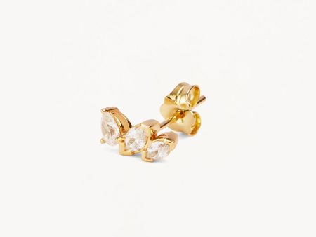 14k Solid Gold Petal by Petal Lab-Grown Diamond Earring - Left Fashion