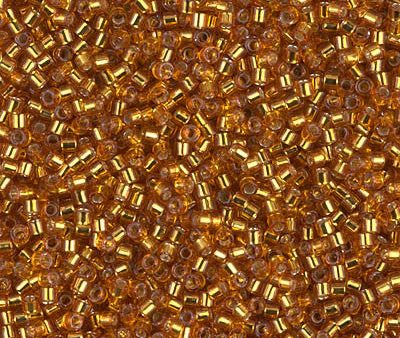 Miyuki Delica Bead 11 0 - DB1201 - Silver Lined Marigold For Sale