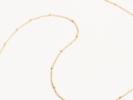 14k Solid Gold 21” Ball Chain Necklace For Sale