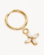 14k Solid Gold Blossom Lab-Grown Diamond Hoop Hot on Sale