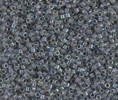 Miyuki Delica Bead 11 0 - DB0081 - Gray Lined Crystal AB Supply