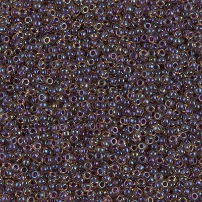 Miyuki 15 0 Round Seed Bead, 15-1839, Dark Amy Lined Topaz AB For Cheap