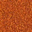 Miyuki Delica Bead 11 0 - DB0682 - Dyed Semi-Frosted Silver Lined Dark Orange Supply