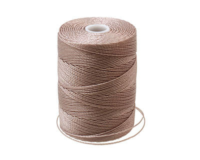 C-Lon Fine Weight Bead Cord, Silver - 0.4mm, 136 Yard Spool Supply