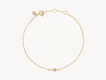 14k Solid Gold Magic Within Birthstone Diamond Bracelet - October - Opal Online now