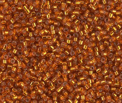 Miyuki Delica Bead 11 0 - DB1333 - Dyed Silver Lined Burnt Orange Discount