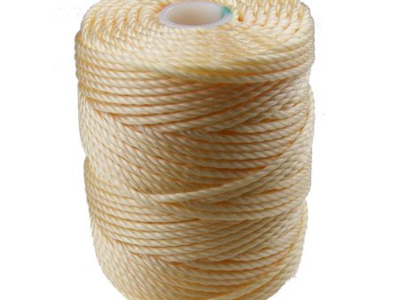 C-Lon Tex 400 Heavy Weight Bead Cord, Cream - 1.0mm, 36 Yard Spool For Sale