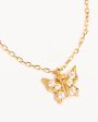 14k Solid Gold Fly With Me Necklace Cheap