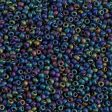 Miyuki 11 Round Seed Bead, 11-401FR, Matte Black AB Supply