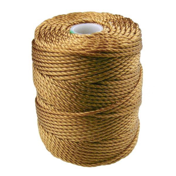 C-Lon Tex 400 Heavy Weight Bead Cord, Antique Gold - 1.0mm, 36 Yard Spool For Cheap