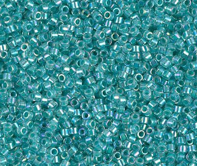 Miyuki Delica Bead 11 0 - DB0079 - Turquoise Green Lined Crystal AB For Discount