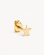 9k Solid Gold Wishing on a Star Stud Earring Cheap