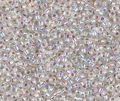 Miyuki 11 Round Seed Bead, 11-1001, Silver Lined Crystal AB Supply