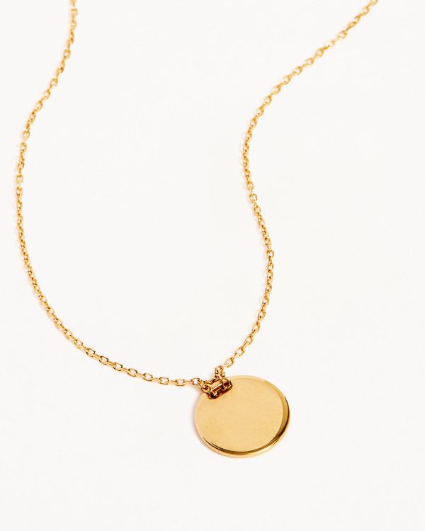 14k Solid Gold Forever And Always Engravable Small Necklace For Sale