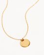 14k Solid Gold Forever And Always Engravable Small Necklace For Sale