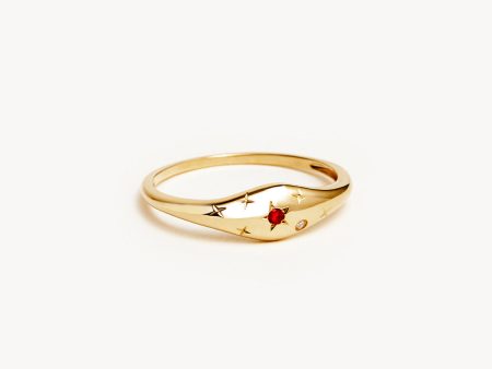 14k Solid Gold Lucky Starry Night Zodiac Diamond Ring - Scorpio Hot on Sale