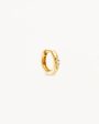 14k Solid Gold Diamond Petal Hoop Fashion