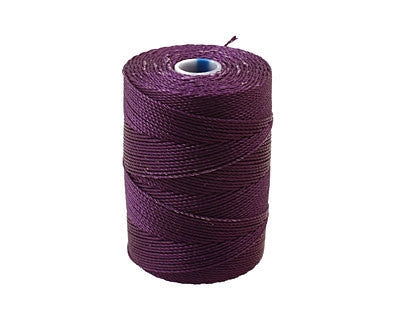 C-Lon Fine Weight Bead Cord, Purple - 0.4mm, 136 Yard Spool Fashion