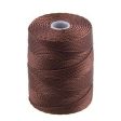 C-LON Bead Cord, Brown - 0.5mm, 92 Yard Spool For Sale