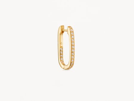 14k Solid Gold Aura Lab-Grown Diamond Hoop For Cheap