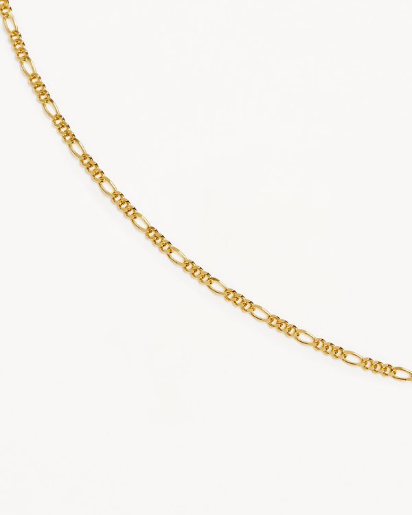 9k Solid Gold 18  Figaro Chain Necklace Supply