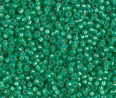 Miyuki 11 Round Seed Bead, 11-646, Dyed Dk Mint Green Silver Lined Alabaster For Cheap