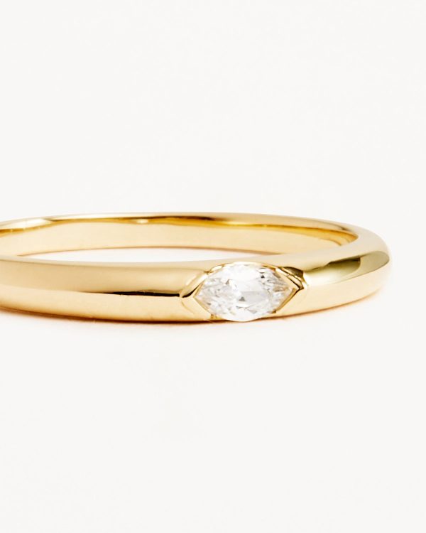 14k Solid Gold Petal of Hope Lab-Grown Diamond Ring on Sale