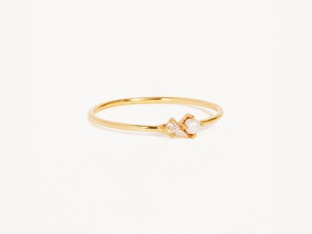 14k Solid Gold Light of the Moon Diamond Ring Online Sale