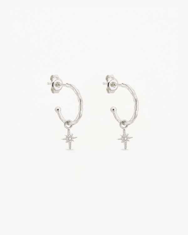 Sterling Silver Starlight Hoops For Cheap